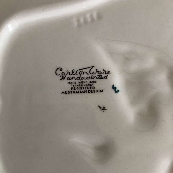 Vtg Carltonware Hand Painted Morning Glory Plate - Picture 6 of 13